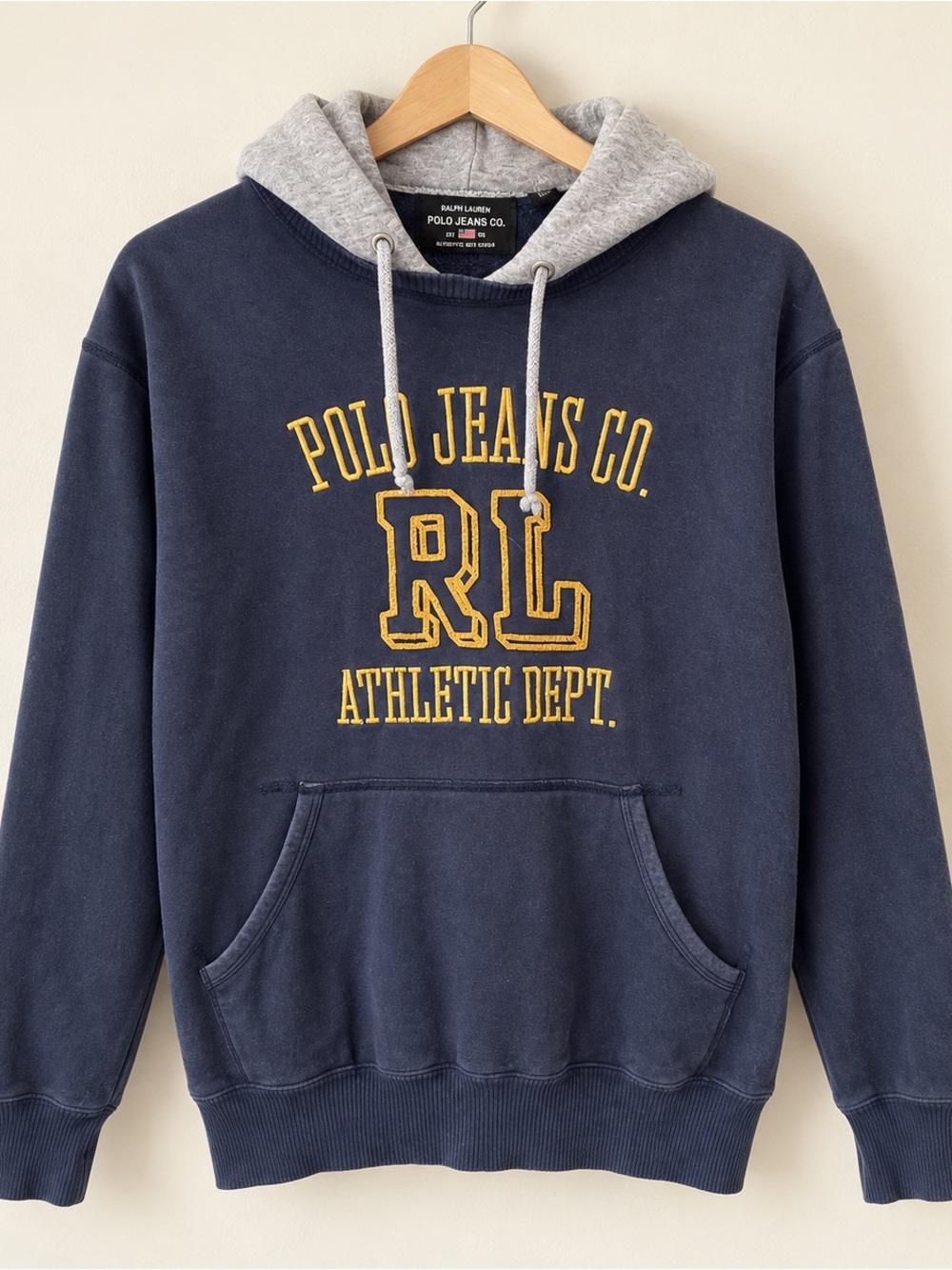 Vintage Ralph Lauren - polo jeans co. label Navy Hooded Sweatshirt